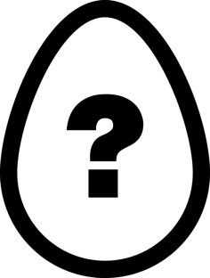 Egg Outline With Question Sign Inside Outline Svg Vector, Free Vectors File